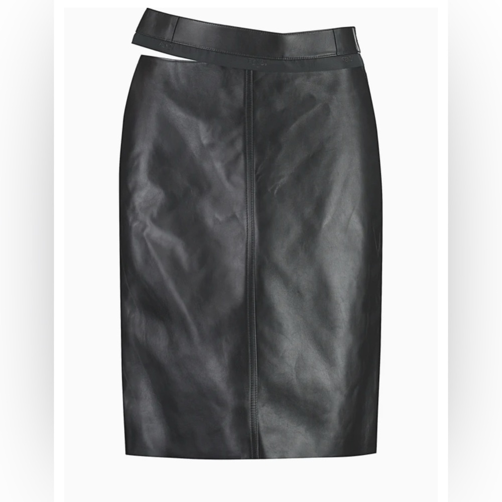 Authentic Fendi Black Midi Pencil Skirt